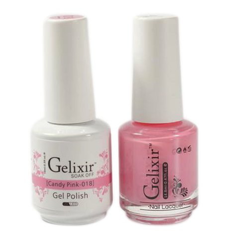 Gelixir - Matching Color Soak Off Gel - 018 Candy Pink
