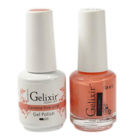 Gelixir - Matching Color Soak Off Gel - 019 Carmine Pink