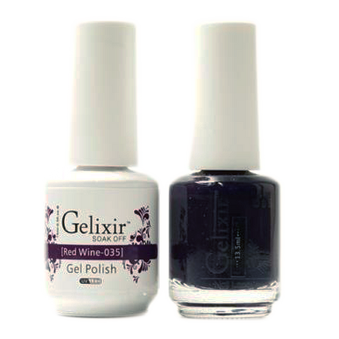 Gelixir - Matching Color Soak Off Gel - 035 Red Wine