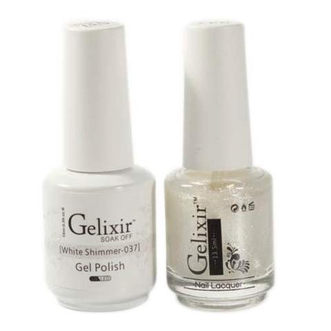 Gelixir - Matching Color Soak Off Gel - 037 White Shimmer