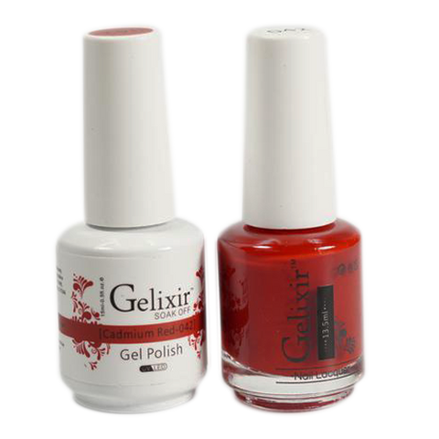 Gelixir - Matching Color Soak Off Gel - 042 Cadmium Red