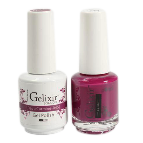 Gelixir - Matching Color Soak Off Gel - 045 Deep Carmine