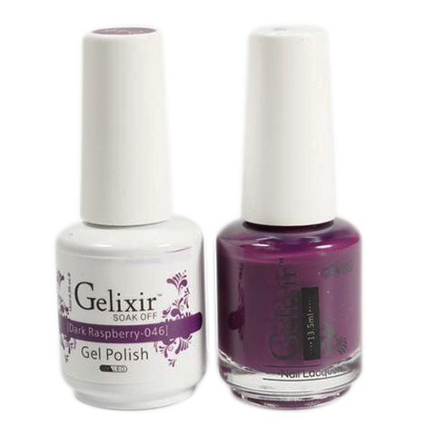 Gelixir - Matching Color Soak Off Gel - 046 Dark Raspberry