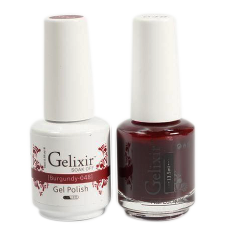 Gelixir - Matching Color Soak Off Gel - 048 Burgundy