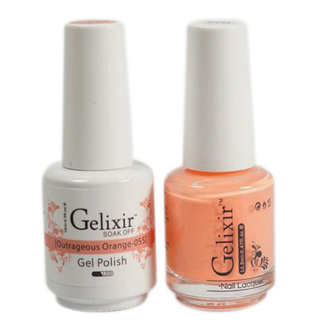 Gelixir - Matching Color Soak Off Gel - 055 Outrageous Orange