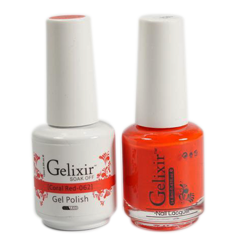 Gelixir - Matching Color Soak Off Gel - 062 Coral Red