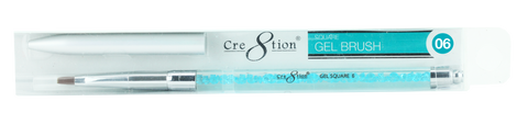Cre8tion - Gel Brush Square Tip Rhinestone Handle 06