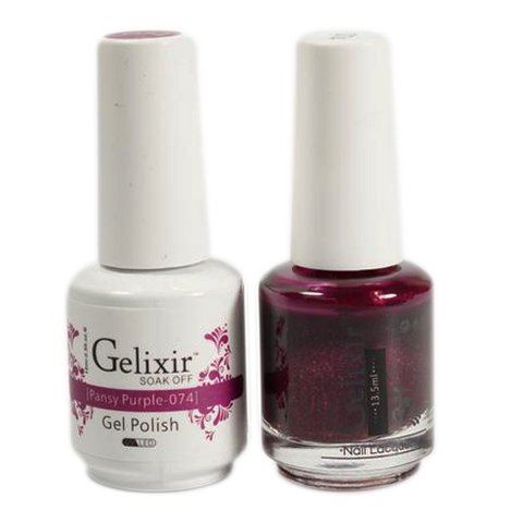 Gelixir - Matching Color Soak Off Gel - 074 Pansy Purple