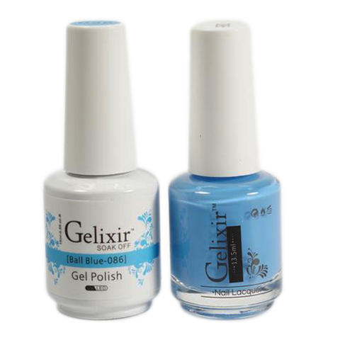 Gelixir - Matching Color Soak Off Gel - 086 Ball Blue