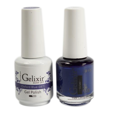 Gelixir - Matching Color Soak Off Gel - 087 Oxford Blue