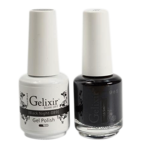 Gelixir - Matching Color Soak Off Gel - 089 Black Night