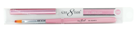 Cre8tion - Gel Brush Square Tip Wood Handle 08