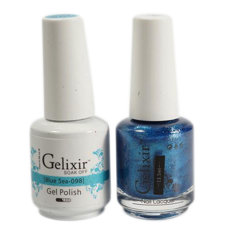 Gelixir - Matching Color Soak Off Gel - 098 Blue Fairly