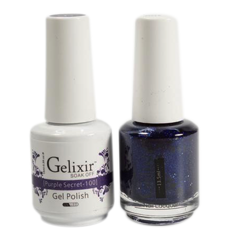 Gelixir - Matching Color Soak Off Gel - 100 Purple Secret