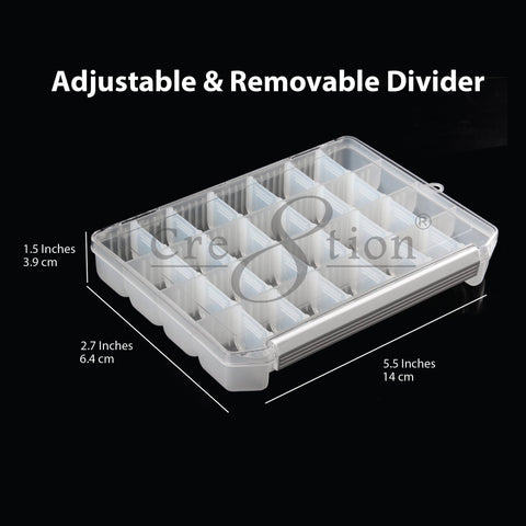 Cre8tion White Plastic  Adjustable & Removable Divider  Box  24 pcs/case