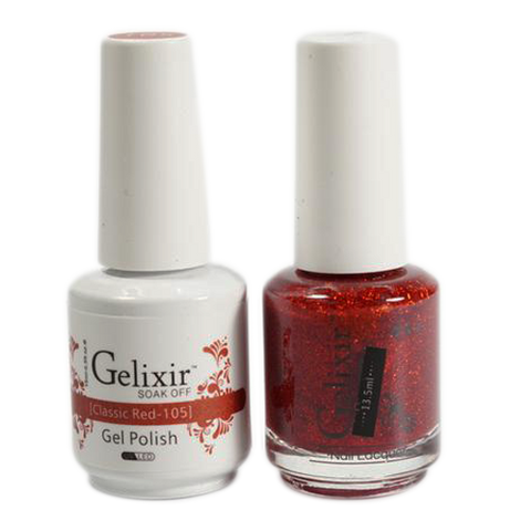 Gelixir - Matching Color Soak Off Gel - 105 Classic Red
