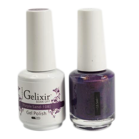 Gelixir - Matching Color Soak Off Gel - 108 Purple Sand