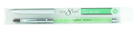 Cre8tion - Gel Brush Oval Tip Rhinestone Handle 10