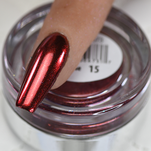 Cre8tion - Chrome Nail Art Effect 15 Dark Red - 1g