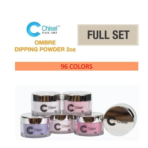 Chisel Nail Art - Dipping Powder -2 OZ  Ombré A, B Collection Full Set Of 48 Colors A, 48 Colors B