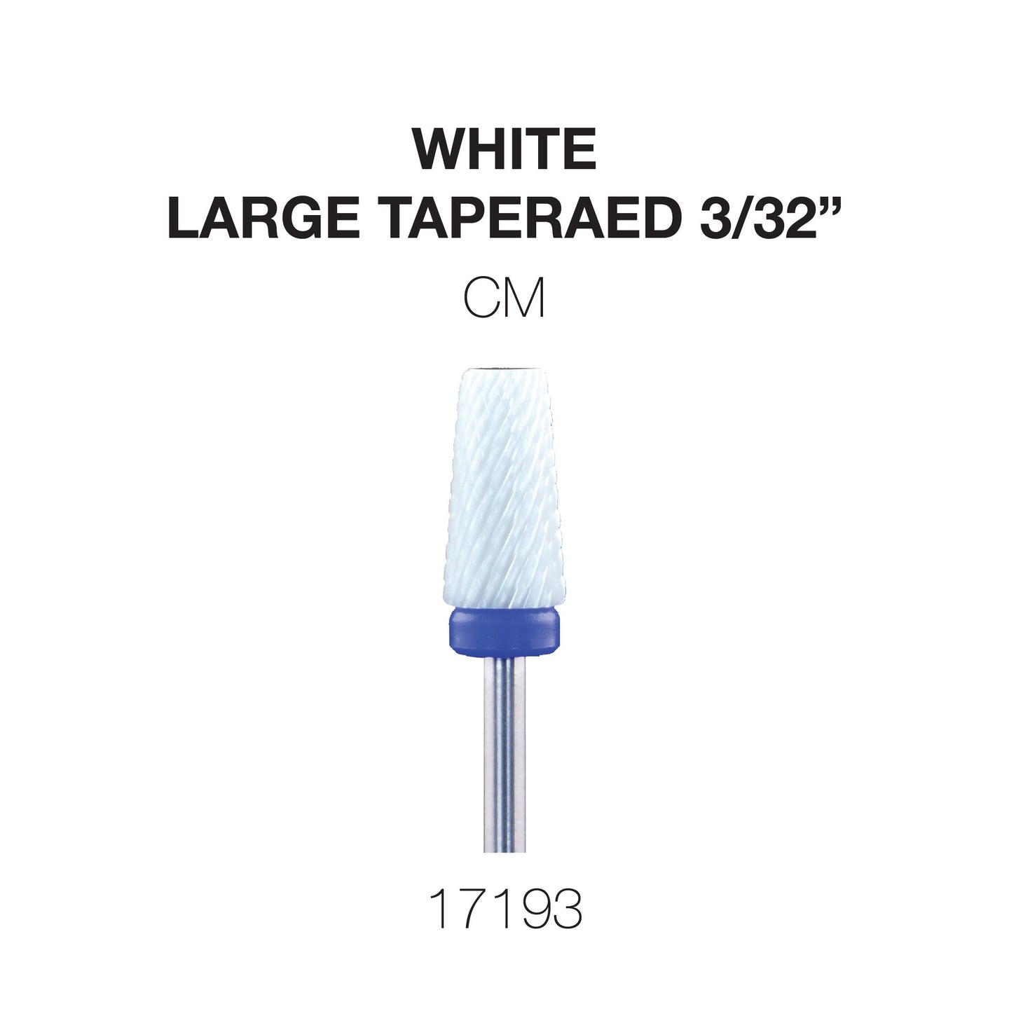 Cre8tion - White Ceramic - Large Tapered - 3/32"