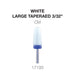 Cre8tion - White Ceramic - Large Tapered - 3/32"