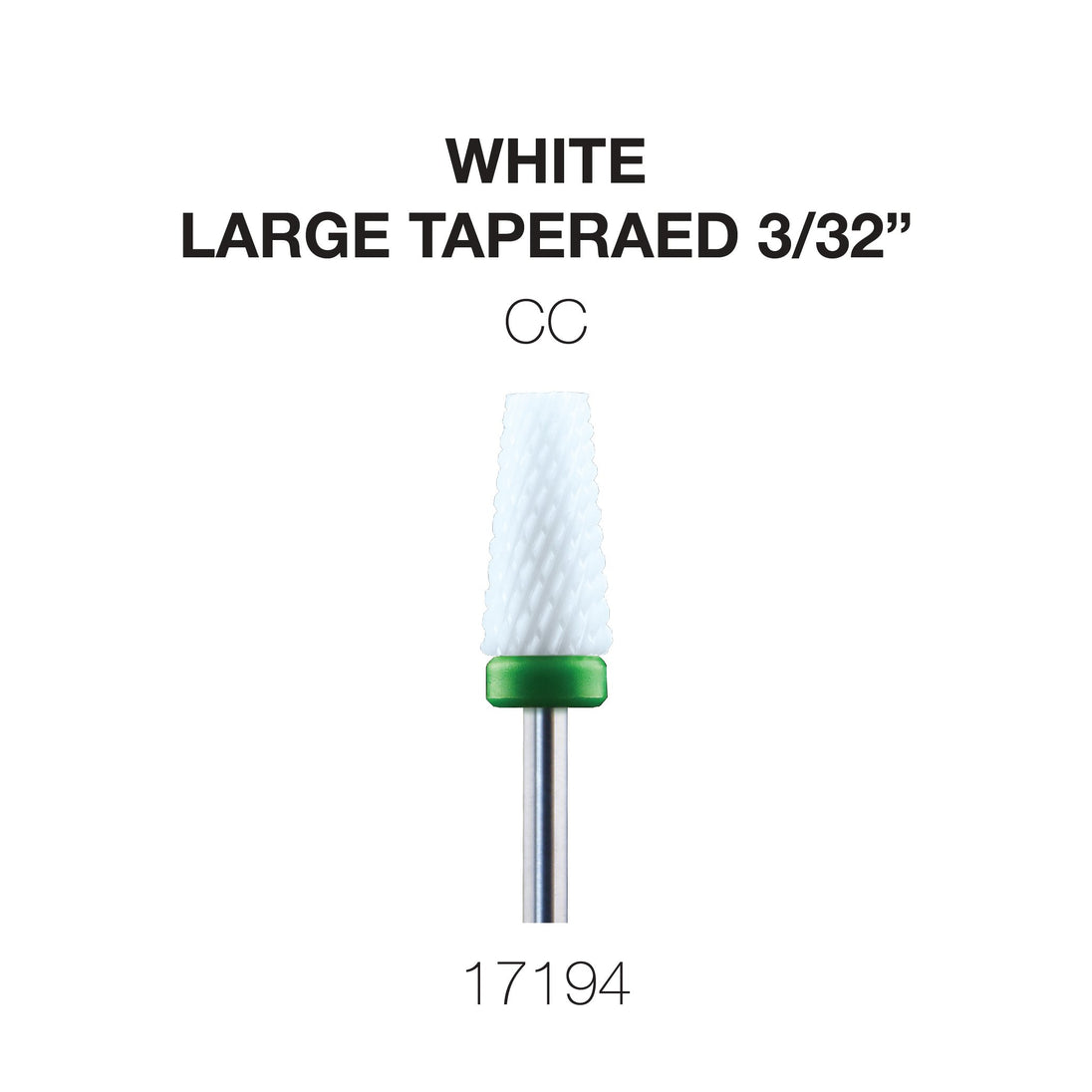 Cre8tion - White Ceramic - Large Tapered - 3/32"
