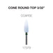Cre8tion - Ceramic Bits - Cone Round Top - 3/32"