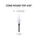 Cre8tion - Ceramic Bits - Cone Round Top - 3/32"