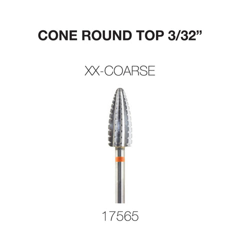 Cre8tion - Cone Round Top - Nail Filing Bit - 3/32"