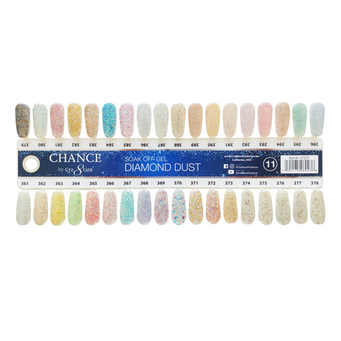 Chance Soak Off Gel 0.5oz - Diamond Dust Collection - Full set 36 New Colors #361 - #396