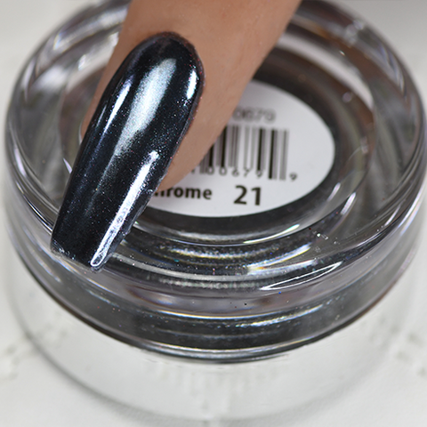 Cre8tion - Chrome Nail Art Effect 21 Silver Black - 1g