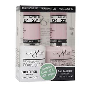 Cre8tion Matching Color Gel & Nail Lacquer 234 BABY SOFT SKIN