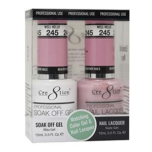 Cre8tion Matching Color Gel & Nail Lacquer 245 WELL HELLO