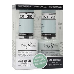 Cre8tion Matching Color Gel & Nail Lacquer 250 MADE OF GLASS