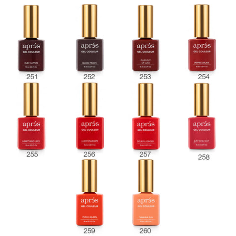 Apres - Gel Couleur Bundle - 10 colors #251 - #260