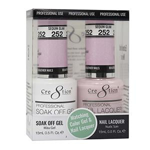 Cre8tion Matching Color Gel & Nail Lacquer 252 SEQUIN GLAM