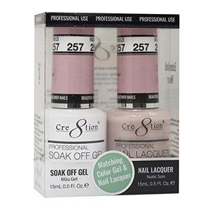 Cre8tion Matching Color Gel & Nail Lacquer 257 BUDAPEST BREEZE