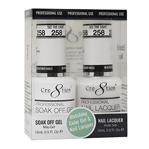 Cre8tion Matching Color Gel & Nail Lacquer 258 SEE THE LIGHT