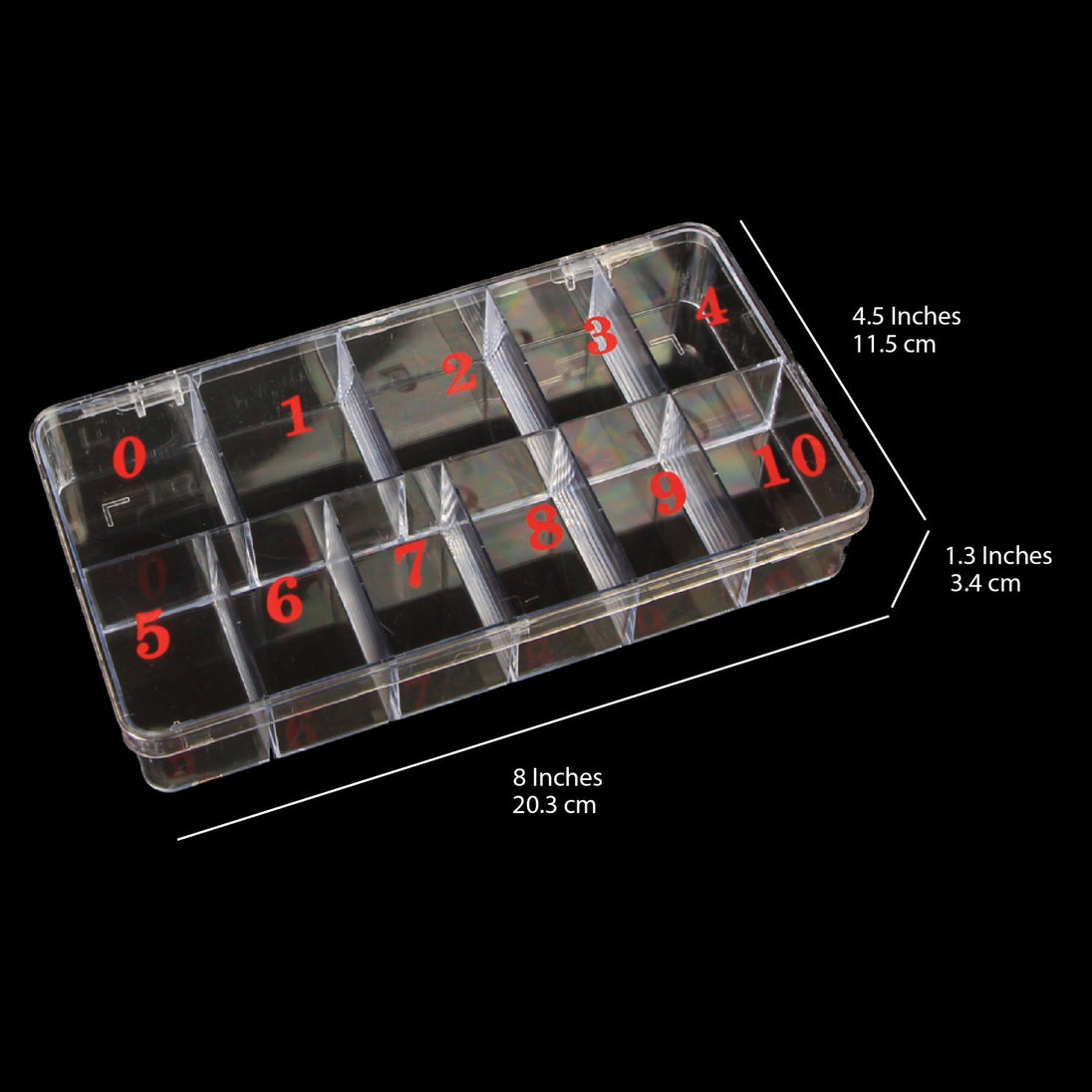 Cre8tion - Empty Plastic Tip Box 550 Tips Clear - Lamaisononlinestore