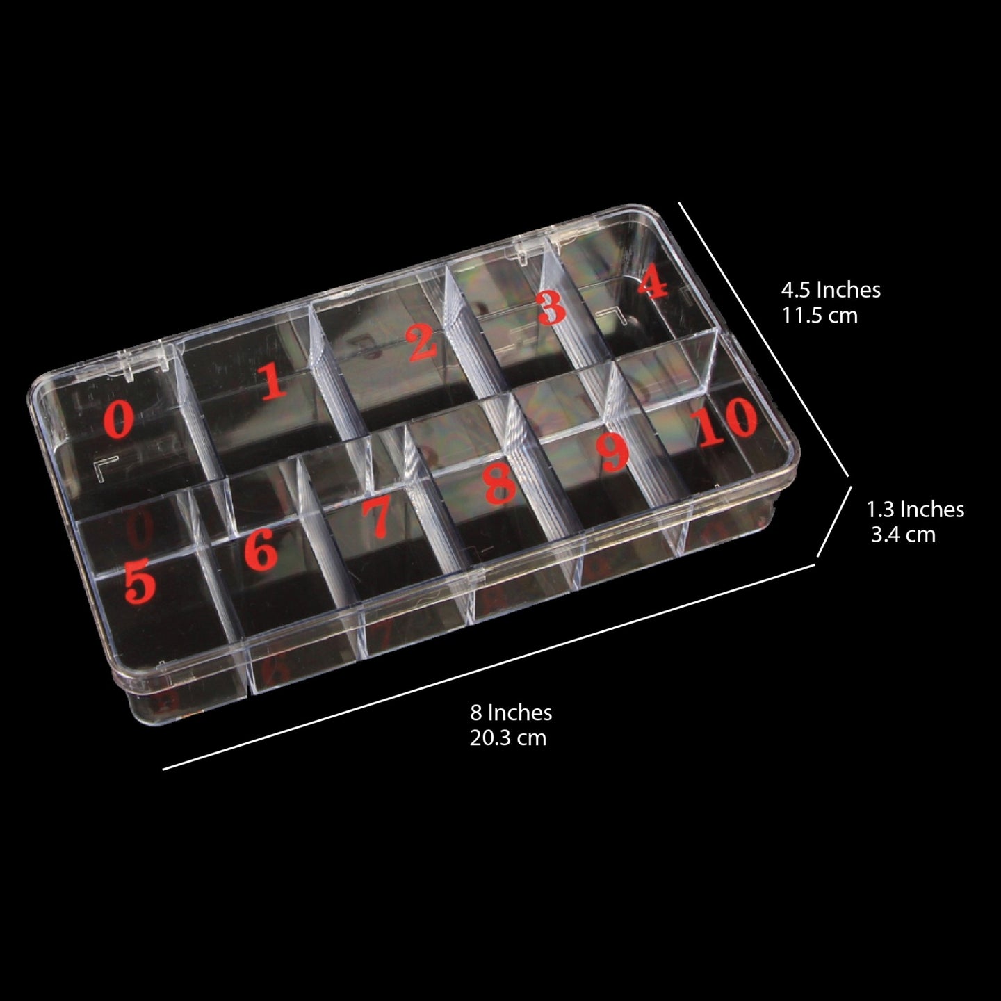 Cre8tion - Empty Plastic Tip Box 550 Tips Clear - Lamaisononlinestore