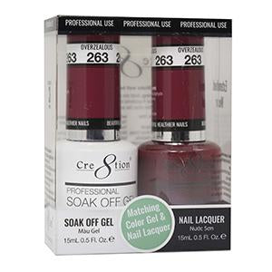 Cre8tion Matching Color Gel & Nail Lacquer 263 OVERZEALOUS