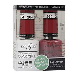Cre8tion Matching Color Gel & Nail Lacquer 264 LOVE ON THE BRAIN