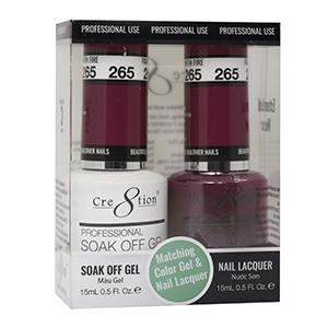 Cre8tion Matching Color Gel & Nail Lacquer 265 FIGHTING WITH FIRE
