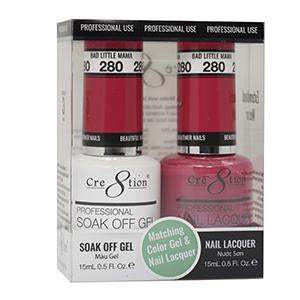 Cre8tion Matching Color Gel & Nail Lacquer 280 BAD LITTLE MAMA