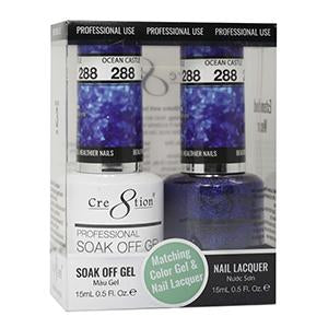 Cre8tion Matching Color Gel & Nail Lacquer 288 OCEAN CASTLE
