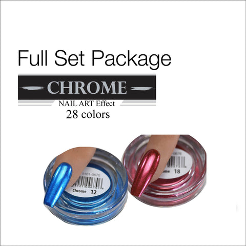 Cre8tion - Nail Art Effect - Chrome Full Set - 28 Colors Collection - 15.95/each