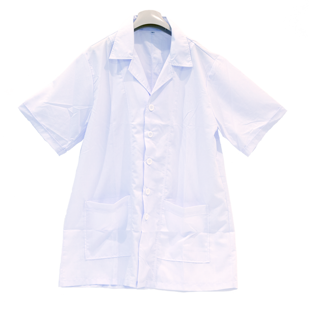 Salon White Uniform Square Pocket