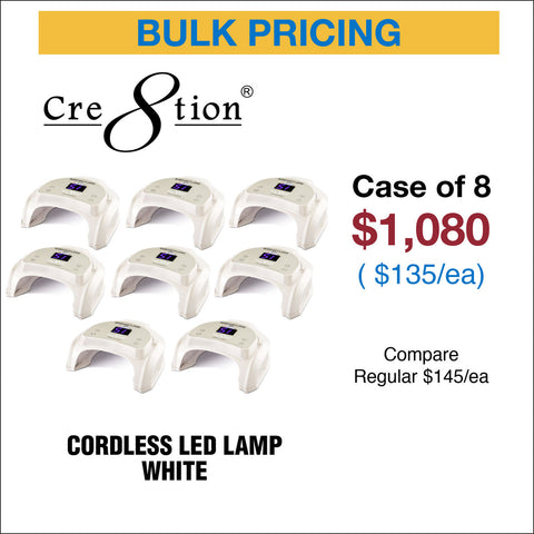 Cre8tion - Signature Professional Cordless LED Lamp - Black/ White Cre8tion - Signature Professional Cordless LED Lamp - 8pcs / Case