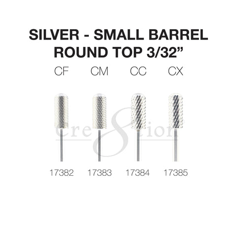 Cre8tion Silver Carbide - Small Barrel - Round Top 3/32"